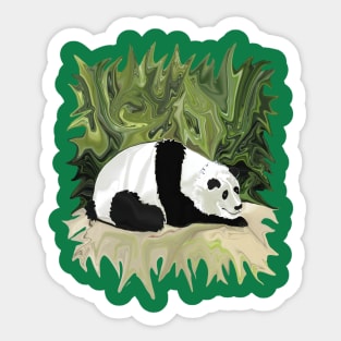 Driving at Panda Pace Sticker